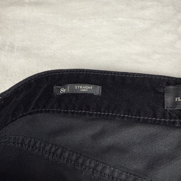 Talbots Velvet Pants Womens 8P Black Flawless Five Pocket Straight Curvy - Picture 8 of 11